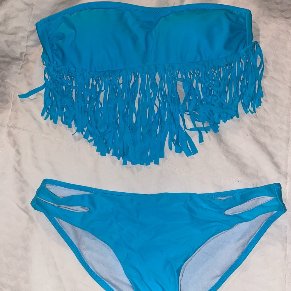 Blue bathing suit